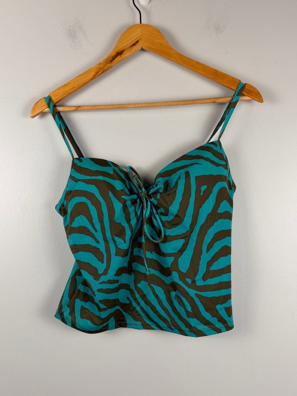 Y2k 2007 Victoria's Secret Tankini push up top animal print top size 36B